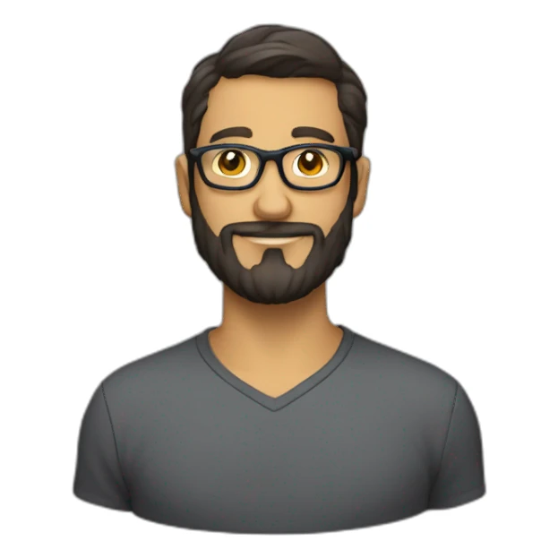 Nerd latin beard man glasses cap architect sticker