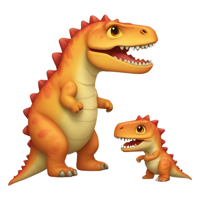 Dinasour with baby  sticker
