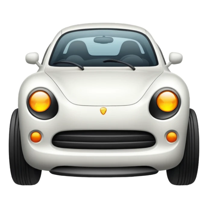 Auto blanco andando en carretera sticker