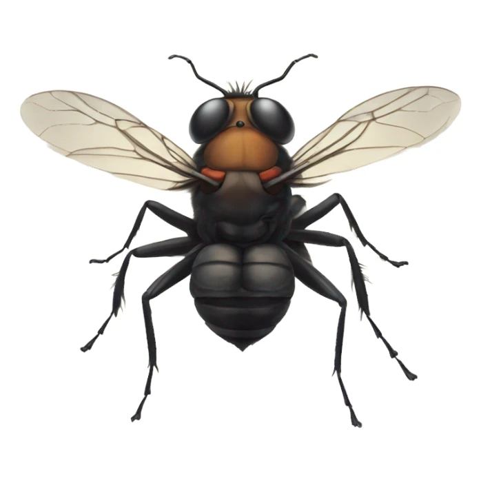 Fly on skin sticker