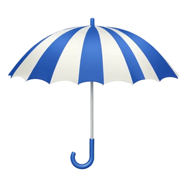 umbrella summer blue and withe sticker