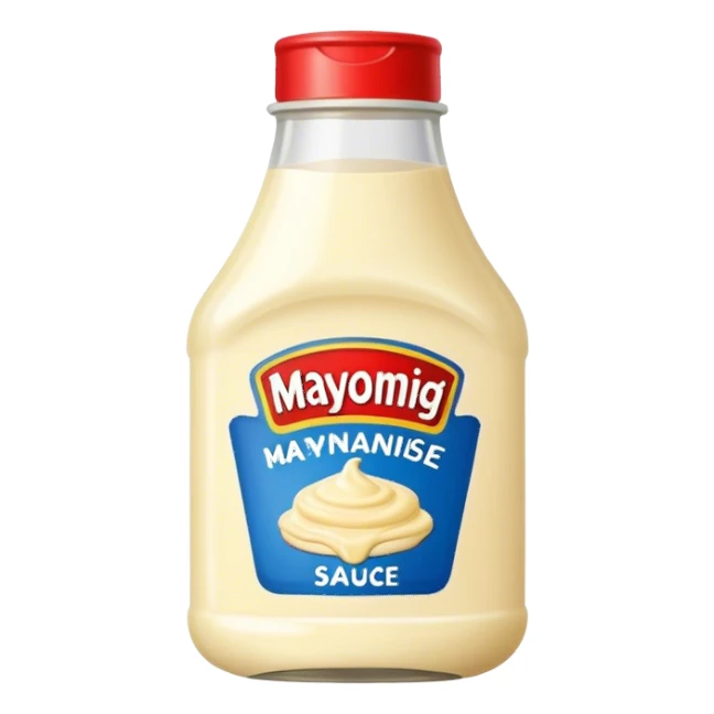mayonnaise sauce bottle sticker