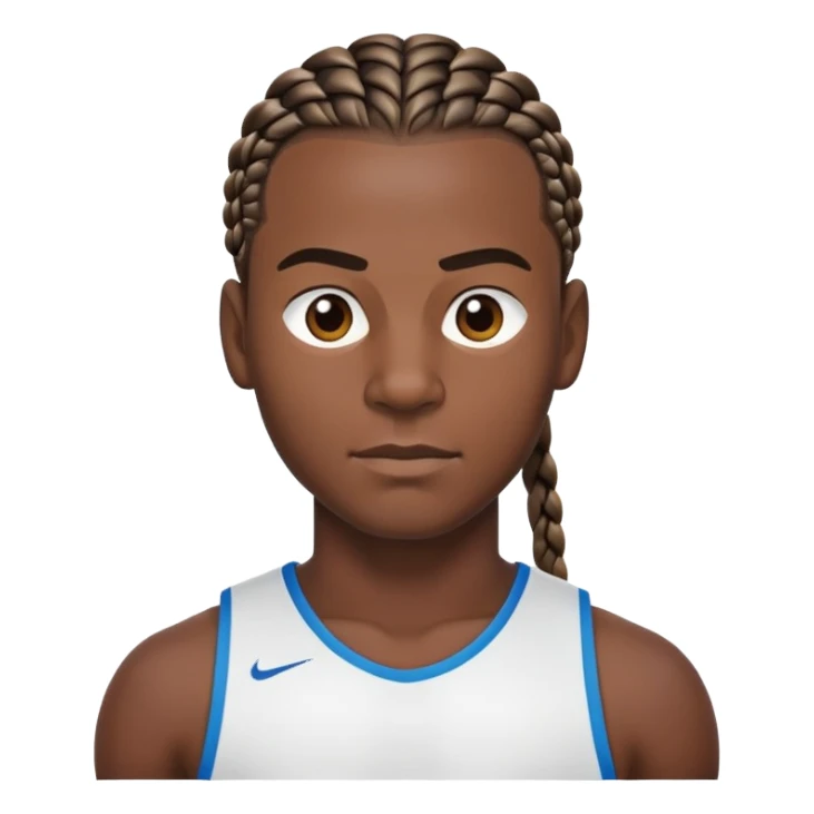 Male d1 athlete with cornrows sticker