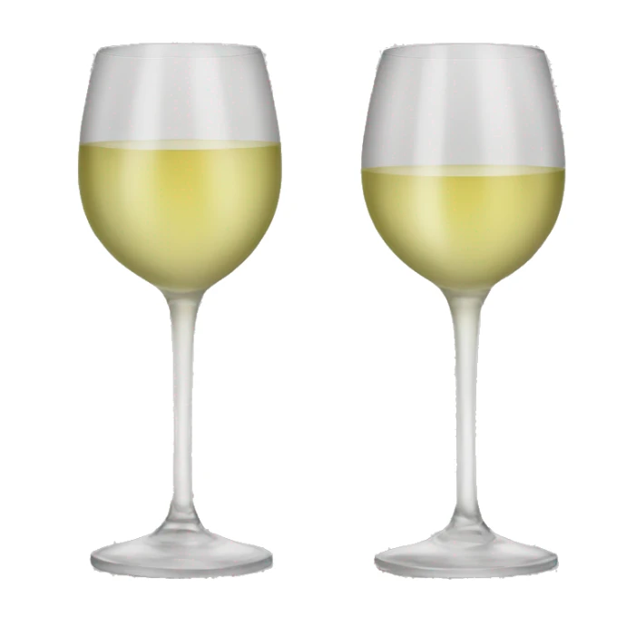 White wine glass sticker