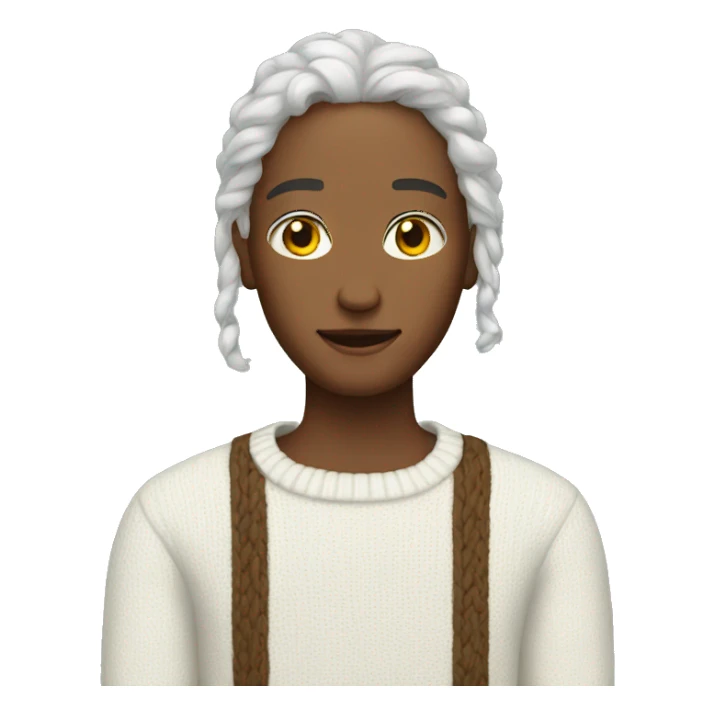 White sweater sticker