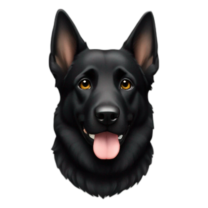 full black german sheppard sticker