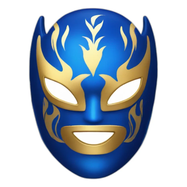 A lucha libre mask with a blue phoenix on it sticker