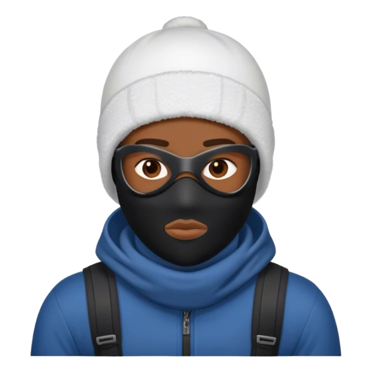 Black dude with ski mask sticker