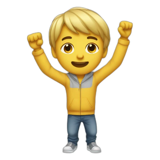 garçon qui fait un dab sticker