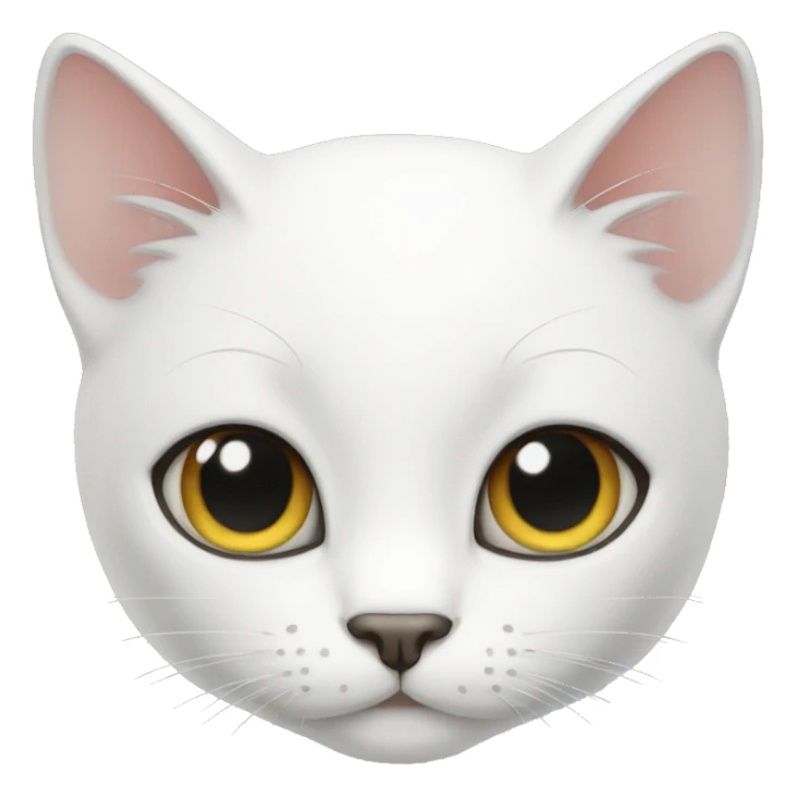 White cat sticker