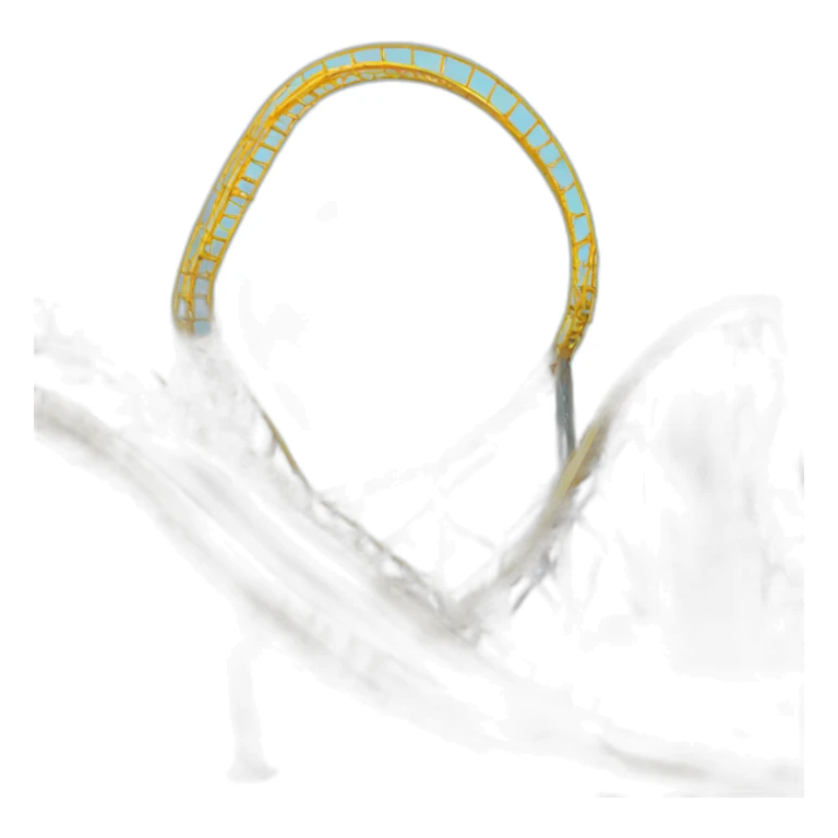 A rollercoaster splashing into water sticker