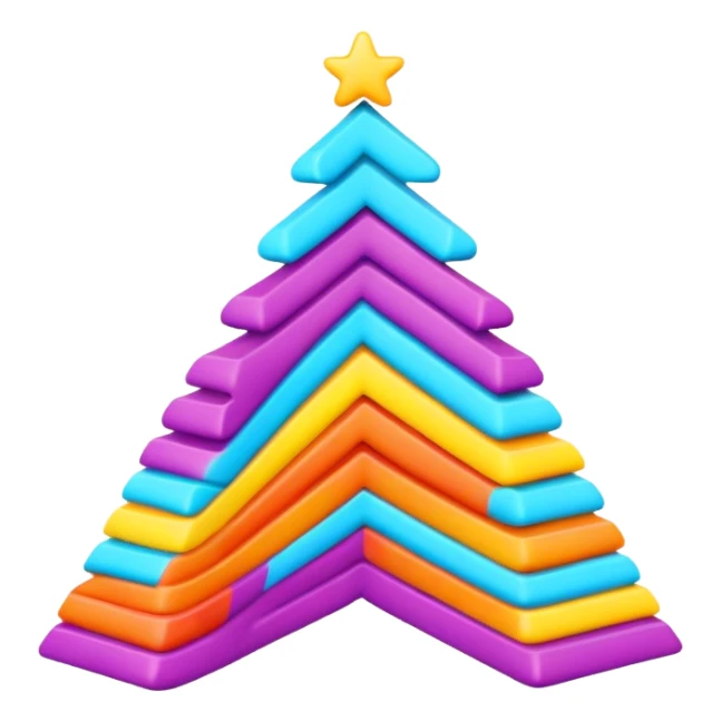 3D, psychedelic colored hippie style zig zag line sticker