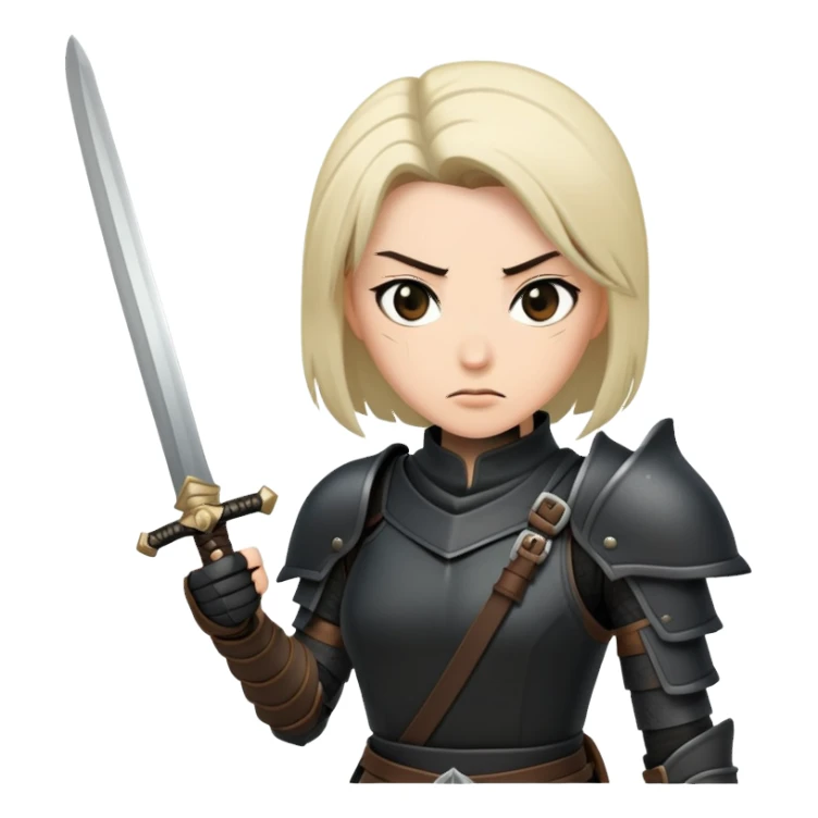 Sword fighting woman assassin sticker