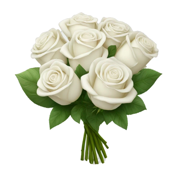 Big white rose bouquet  sticker