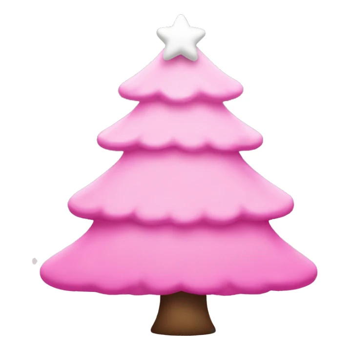 pink Christmas tre sticker