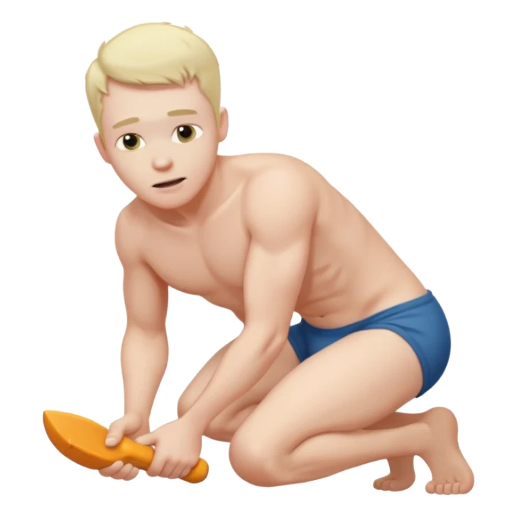 A white man digging in his butt sticker