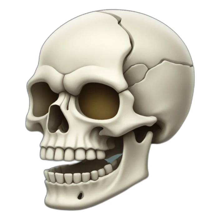 skeleton head sticker