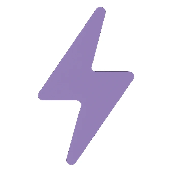 A dull purple Thunderbolt sticker