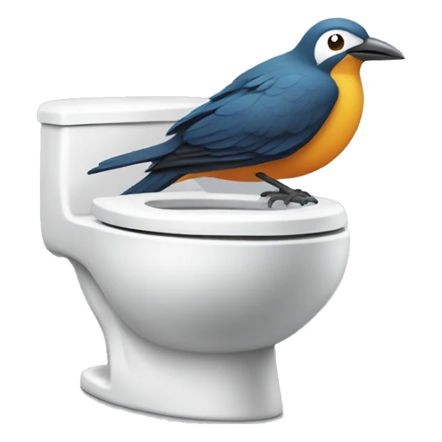 Bird Sitting On A Toilet sticker