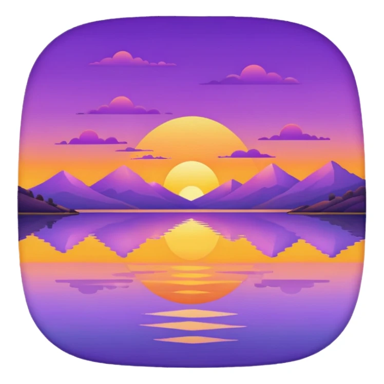 lakeside sunset horizon sticker