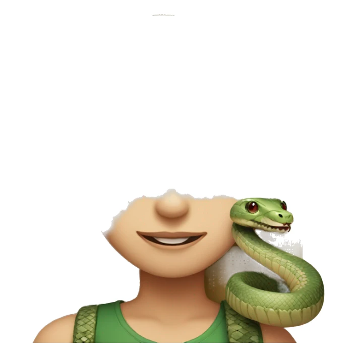 Girl with snake sticker
