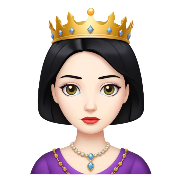 Queen with black hair sticker