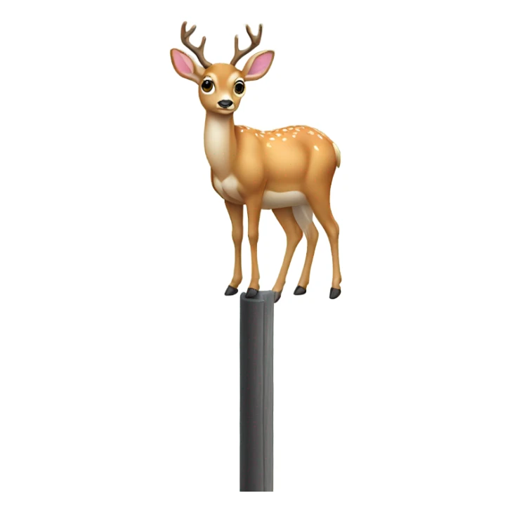 Deer on a pole sticker