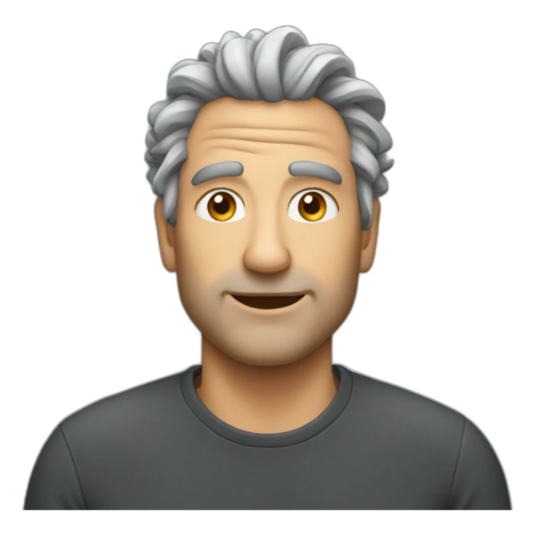 wild hair middle aged guy sticker