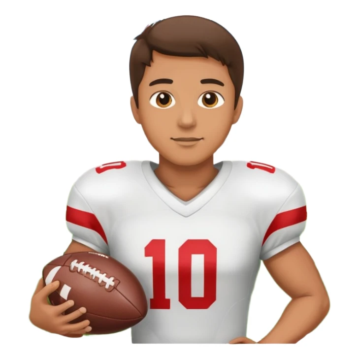 A guy playing football  sticker