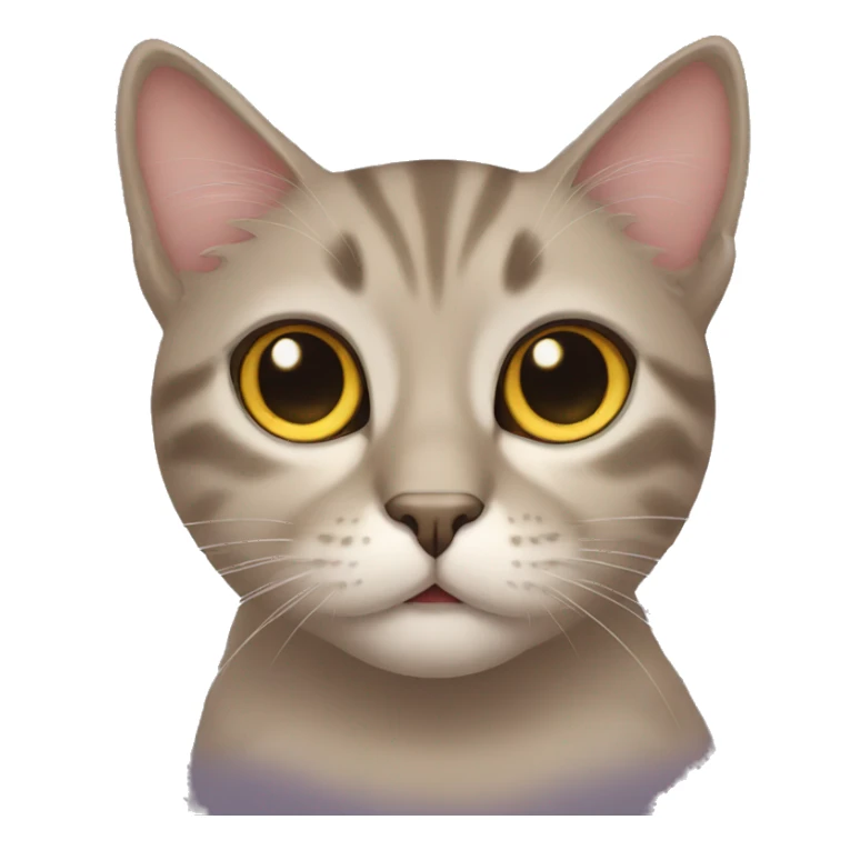 Cat with stars in its eyes sticker