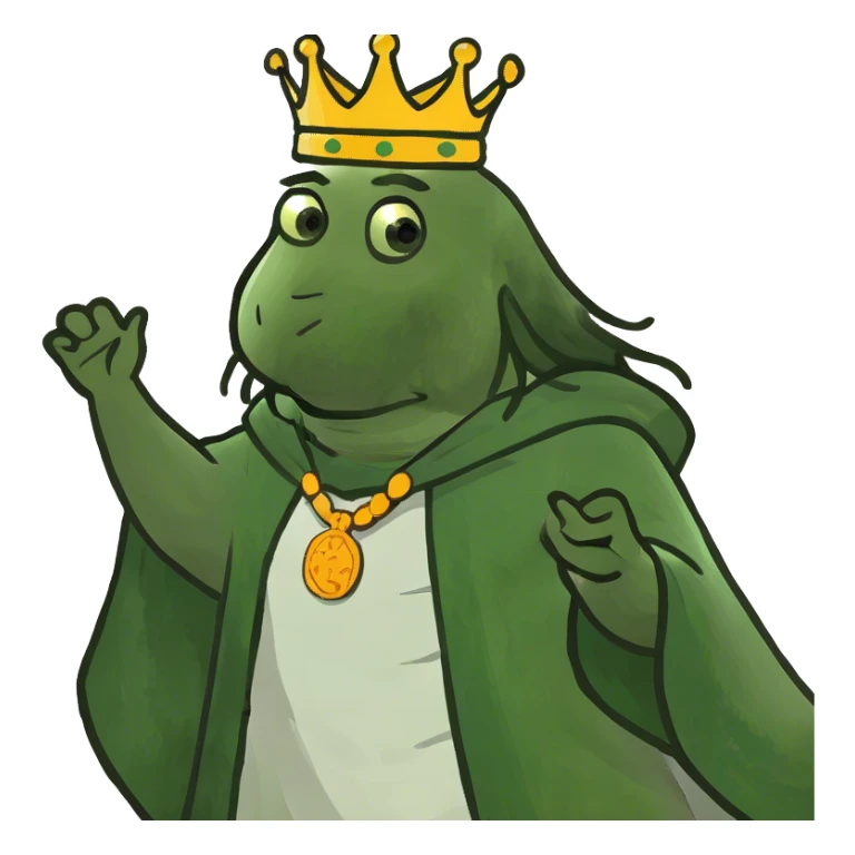 god wearing crown sticker