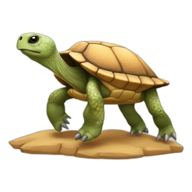 Tortue sur antilope sticker