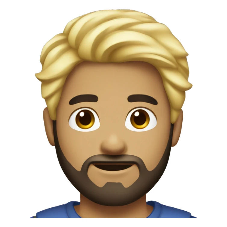 blonde medium hair dark beard young man sticker