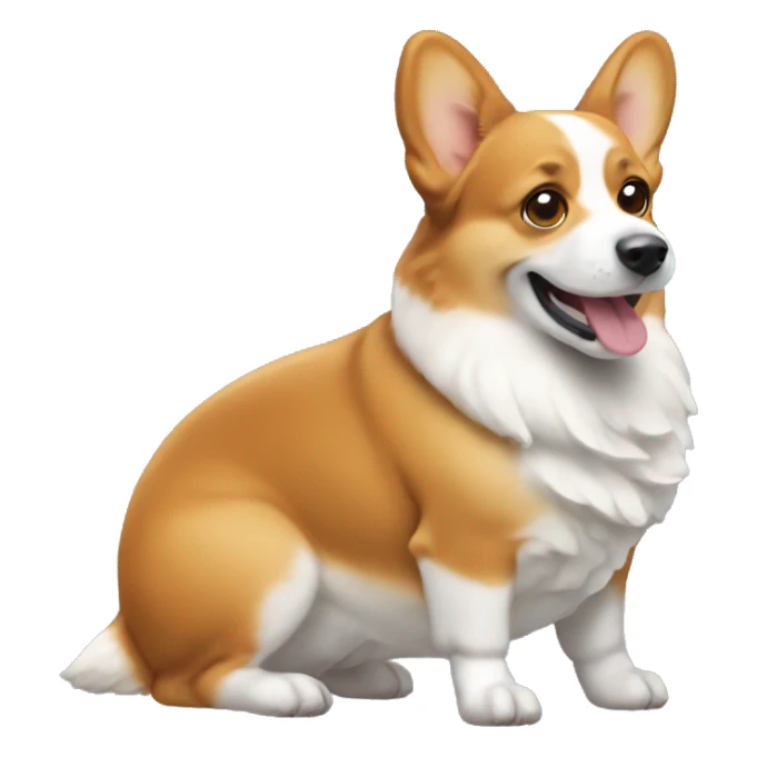 corgi pooping  sticker