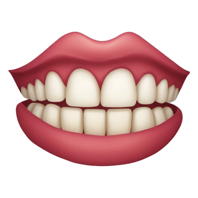Mouth with very large veneers sticker