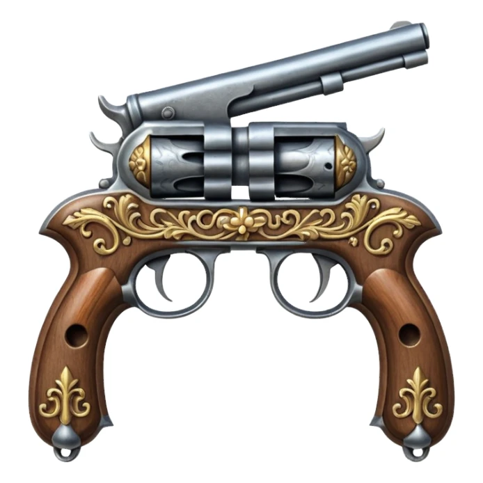 2 flintlock pistols forming an x sticker