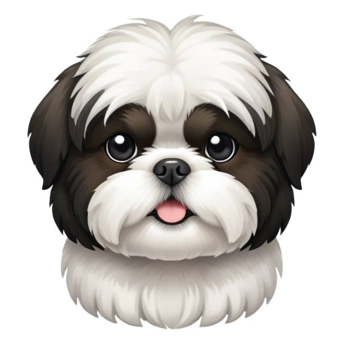 Shih tzu black and white sticker