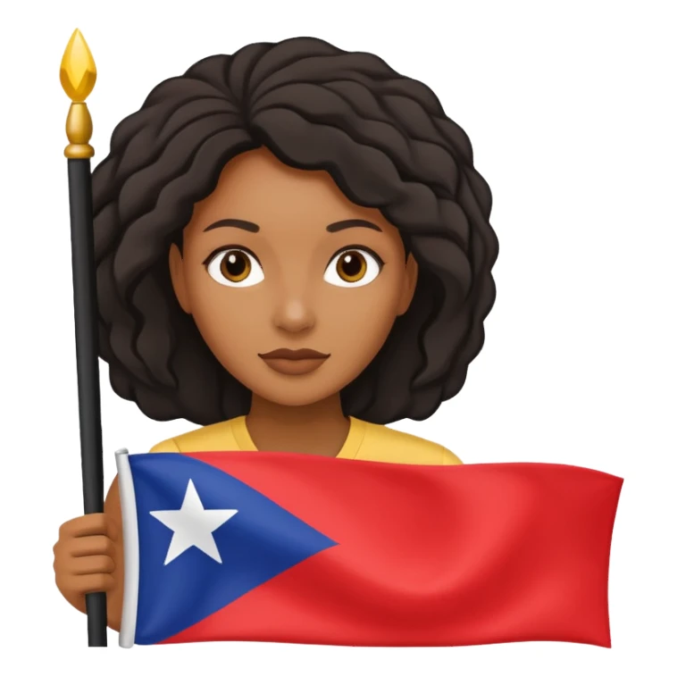 flat Flag holder black woman sticker