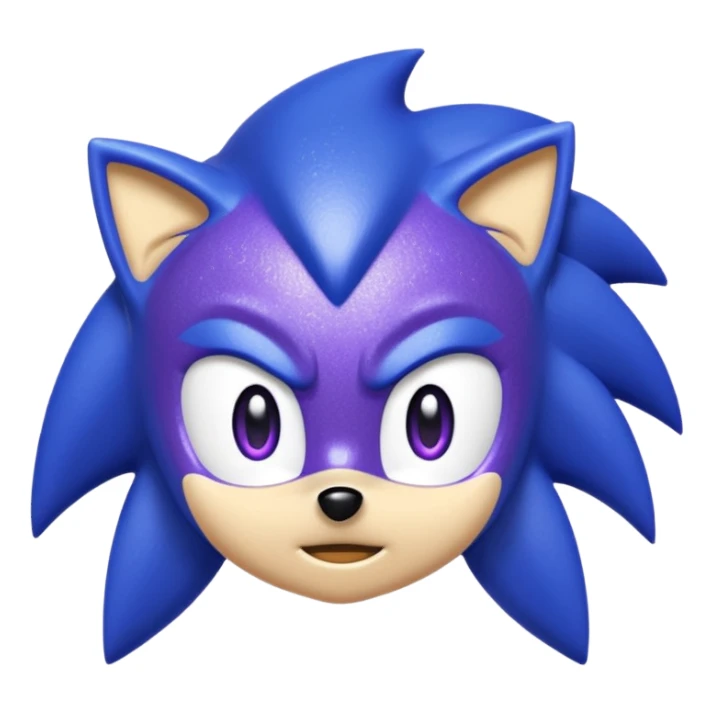 glitter purple sonic sticker