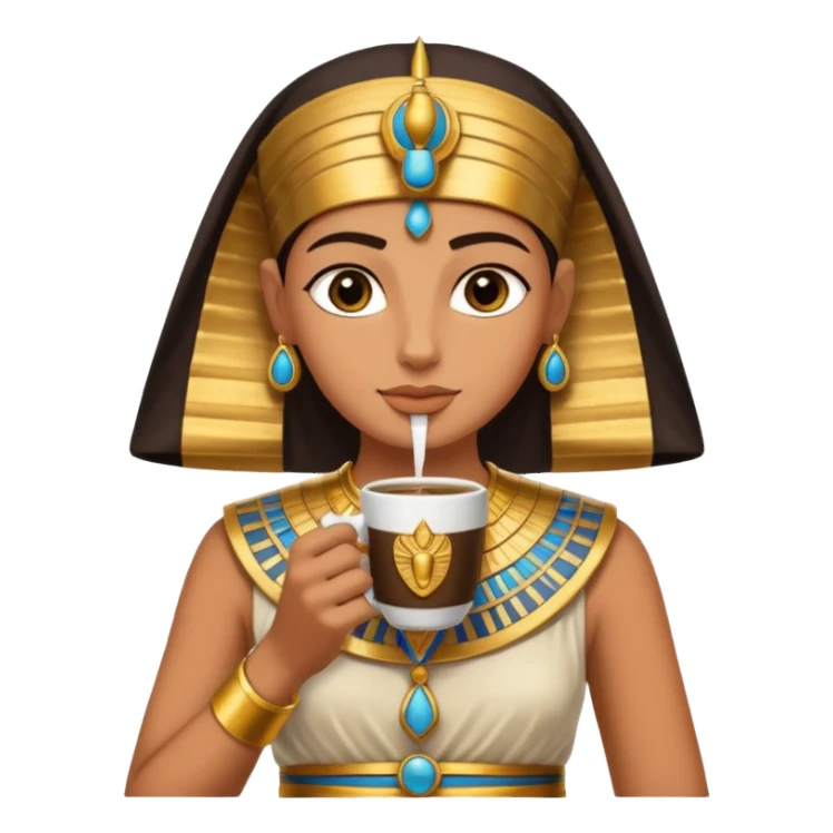 ancient egypt drink coffee sticker