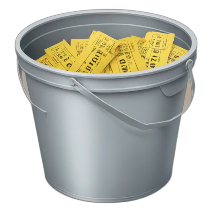 bucket of tickets sticker
