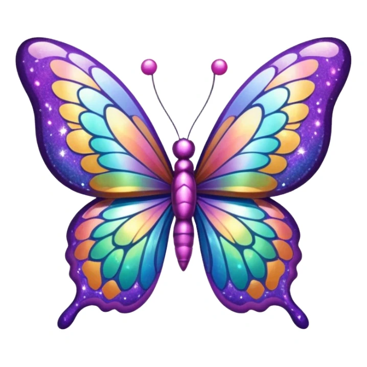 glitter butterfly sticker