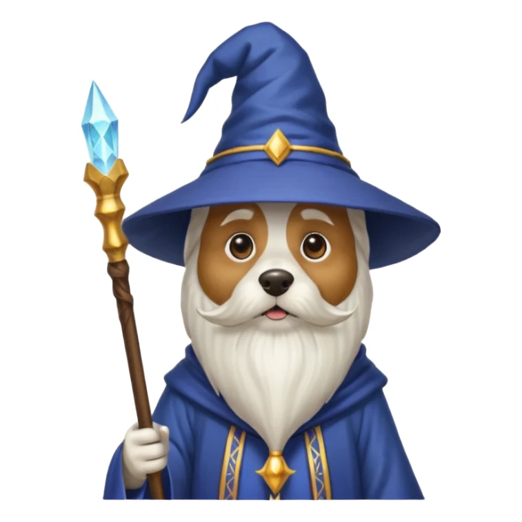 Dog wizard sticker