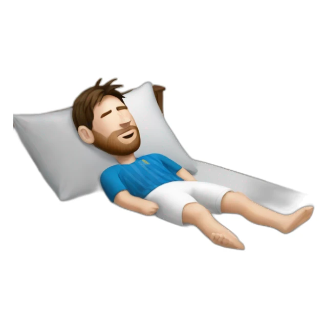 messi sleeping sticker