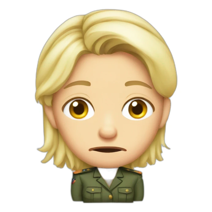 Marine Lepen disgusted sticker