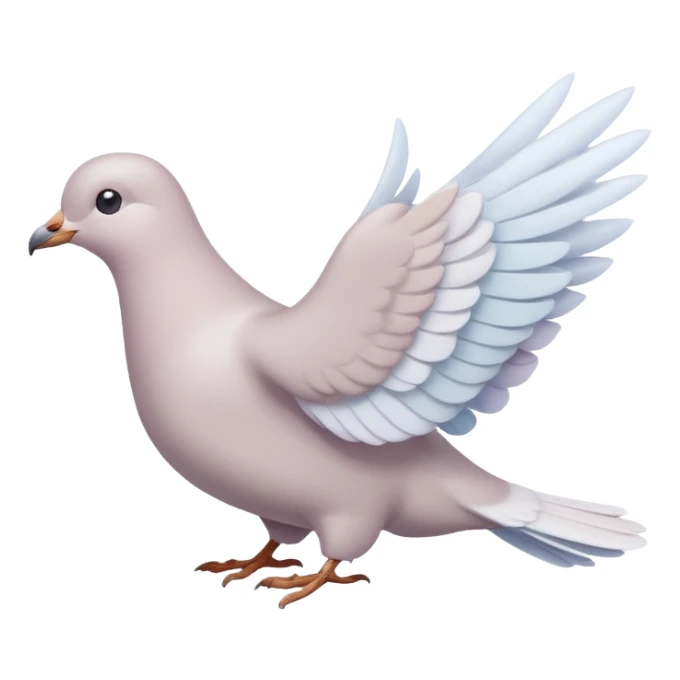 minimalist recognizable dove with soft colors sticker