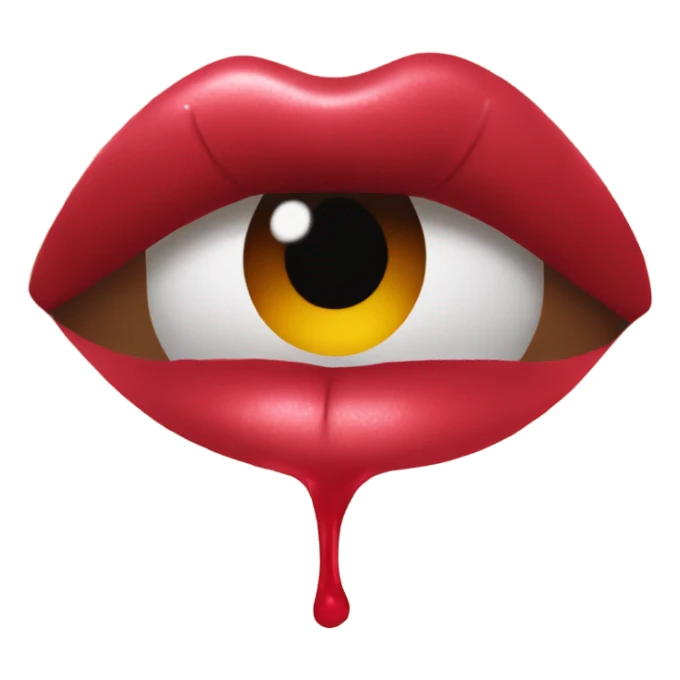 lipstick stain on cheek  sticker