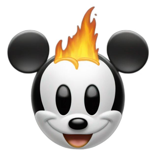 Mickey Mouse money fire sticker