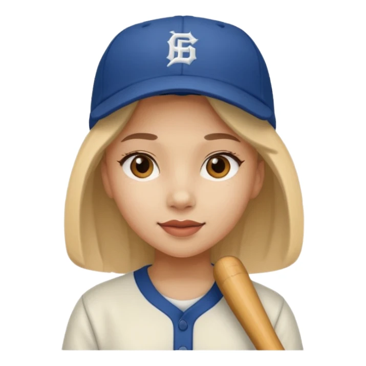 baseball hatted girl sticker