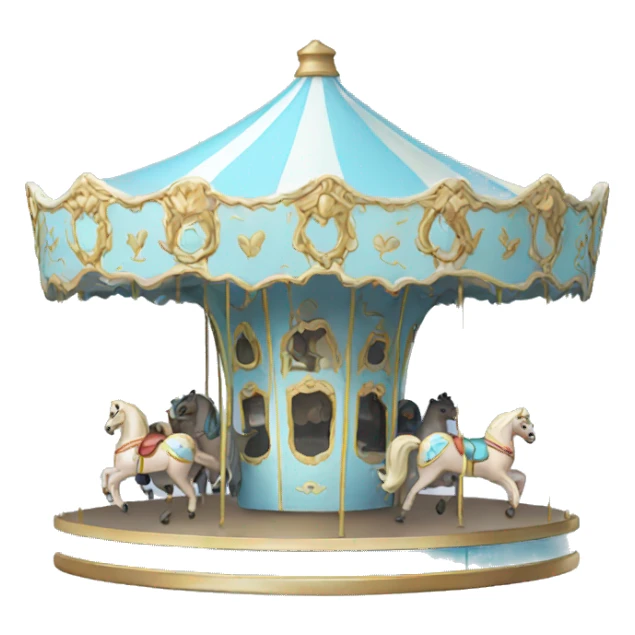 Pastel blue carousel sticker